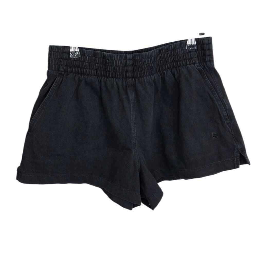 Everlane Organic Cotton Lounge Shorts, Black, Pull On, Womens Size Small